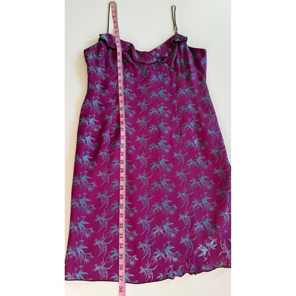 Nanette Lepore VINTAGE Y2K Silk Dress Sz 12P Rhinestone Straps - Picture 7 of 15